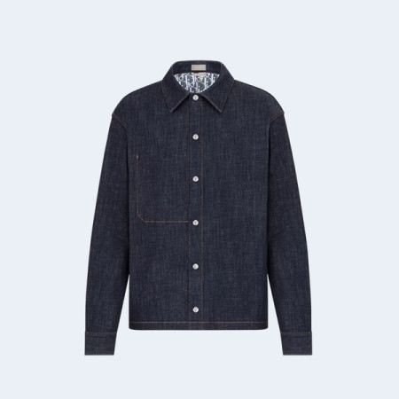 디올 오블리크 코튼 데님 오버셔츠