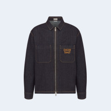 디올 블루 코튼 데님 자켓